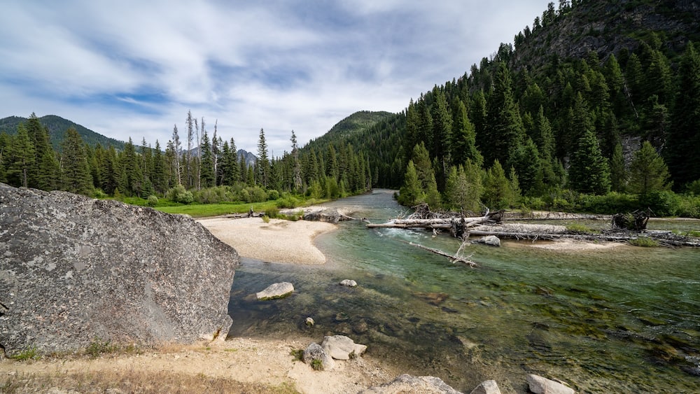 Tributary of the Payette River in Grandjean Idaho, at the Sacajawea Hot Springs