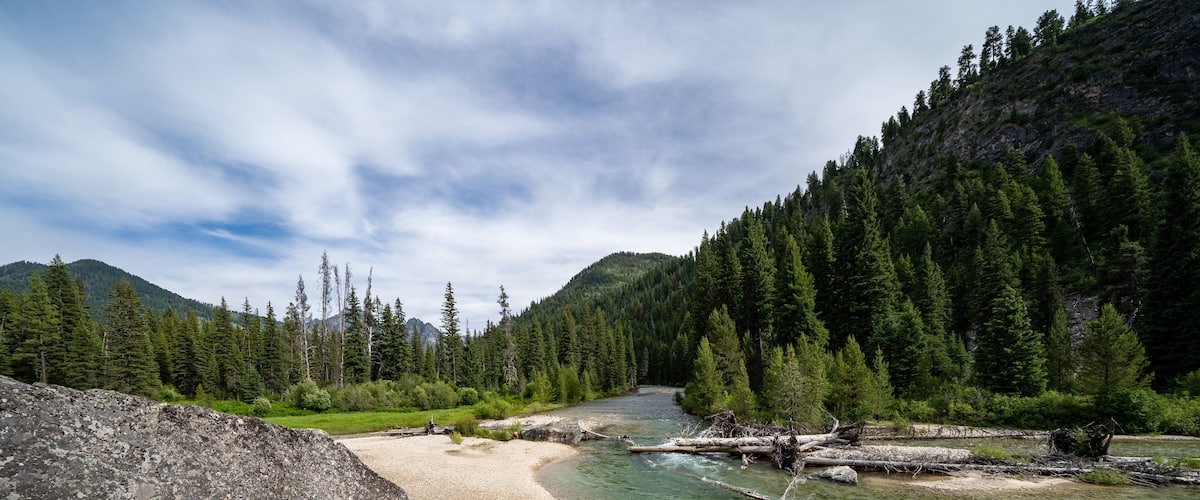 Tributary of the Payette River in Grandjean Idaho, at the Sacajawea Hot Springs