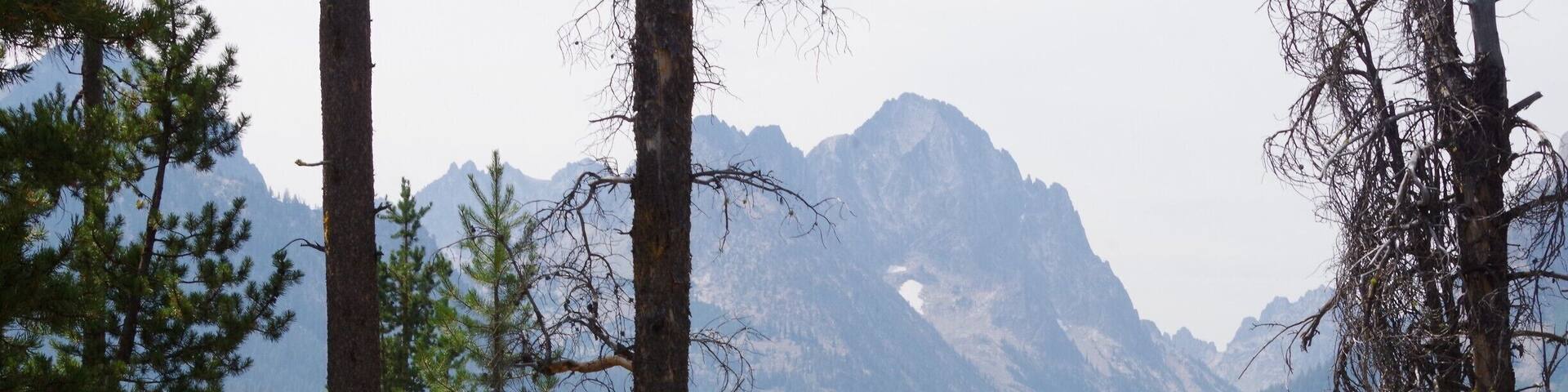 This is my most favorite place in Idaho (I almost don't want to share it, but please leave no trace and take care of our forest.) A 2 mile mostly flat trail takes you to the edge of the Sawtooth Wilderness area. You can hike or bike in (no bikes into the wilderness area.) A few downed trees may be on trail so beaware when riding bike. Directions- just before Redfish lake lodge, parking on left, trail on right.