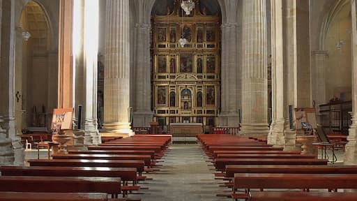 Se desconoce el autor de las primitivas trazas de finales del siglo XV. Comenzada por los pies, se observa, por los distintos estilos arquitectónicos, las distintas fases constructivas. Atribuída a Andrés de Vandelvira, la finalizó el maestro de cantería Juan de Orzollo (s. XVI)