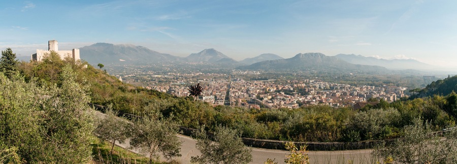 View of the italian town of Cassino