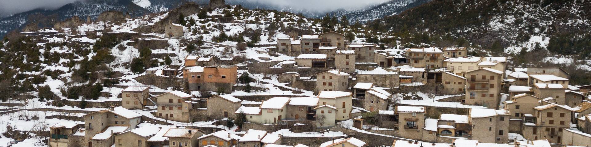 Image of Gosol village in the north of Catalonia in high