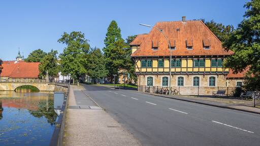 Panorama of the castle and watermill in Steinfurt