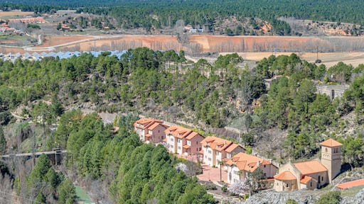 View of the village of Villalba de la Sierra, Cuenca province, Castilla la Mancha, Spain