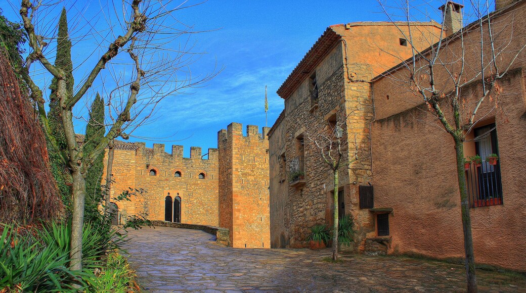Vista del poble i del Castell de Montsonís (municipi de Foradada)