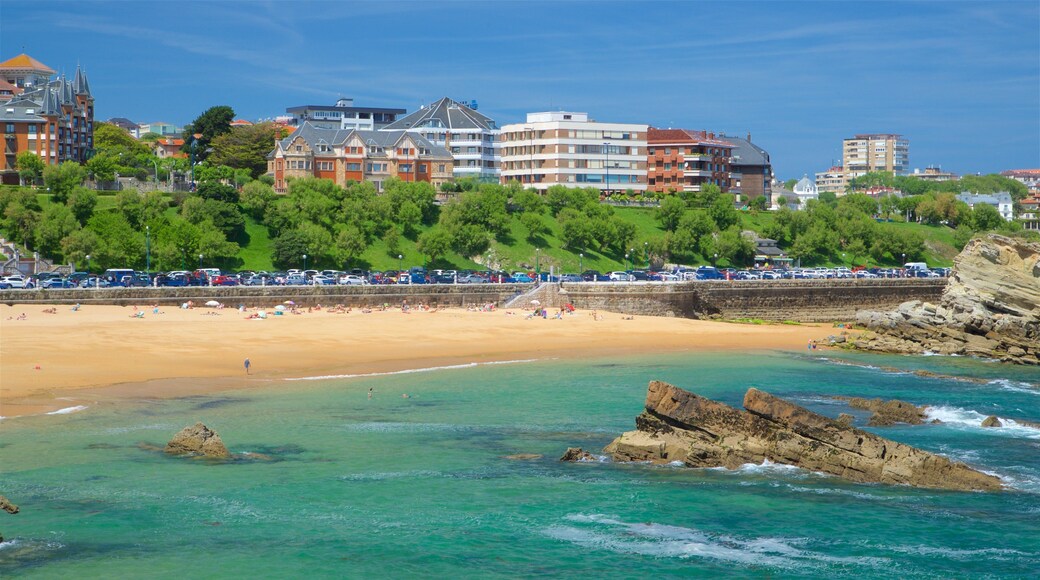 PenĂnsula de La Magdalena mettant en vedette plage de sable, vues littorales et cĂŽte rocheuse