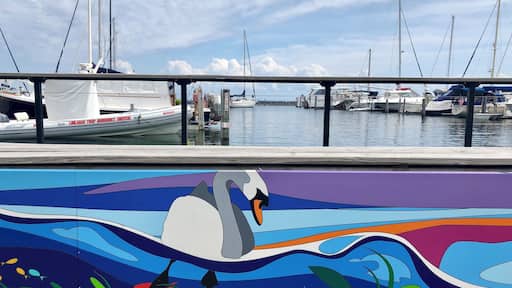 Northport Marina and a small portion of it’s beautiful mural.