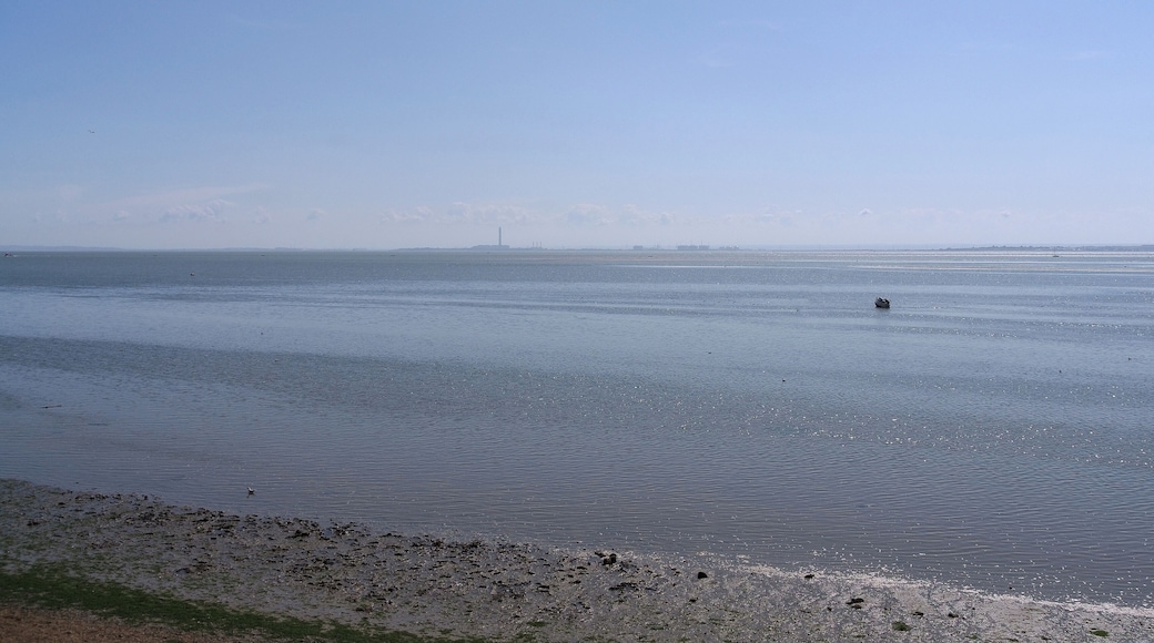 Looking south across the Thames Estuary from Chalkwell railway station in Southend-on-Sea.