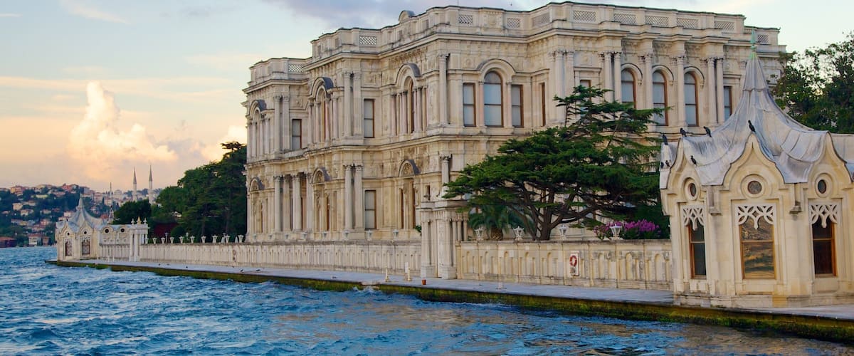 Bosphorus featuring heritage architecture, chateau or palace and general coastal views
