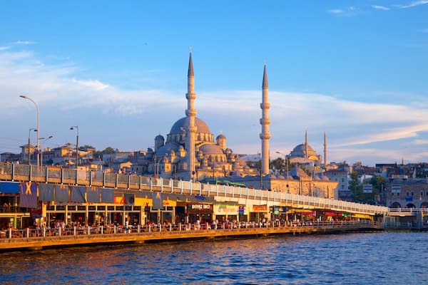 Bosphorus featuring a monument, a bay or harbor and a bridge