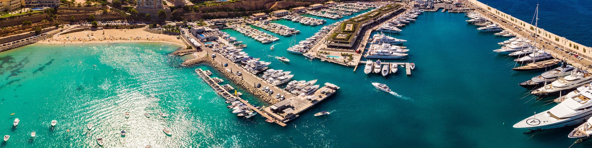 Aerial view, marina Port Adriano, El Toro, Majorca, Balearic Islands, Spain