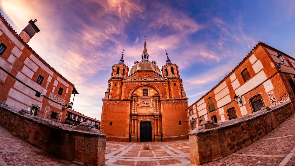 Church of San Carlos del Valle at sunset