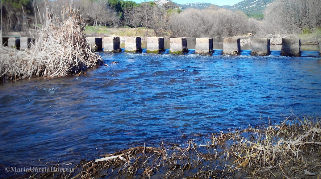 Piedras pasaderas sobre el río Guadiana, en el municipio de Luciana, Ciudad Real, España.