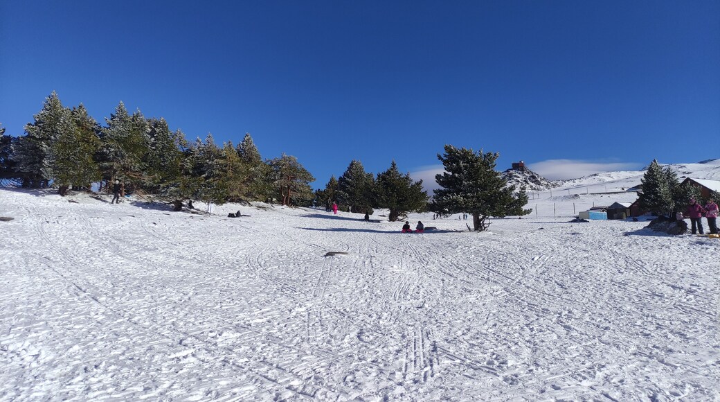 Snowy mountain in Spain, Sierra Nevada, Hoya de la Mora