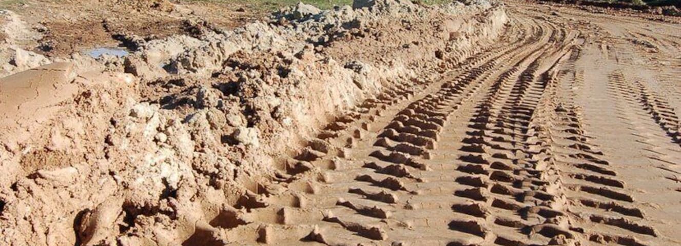 Accès à la mine d'uranium de Retortillo (Salamanque)