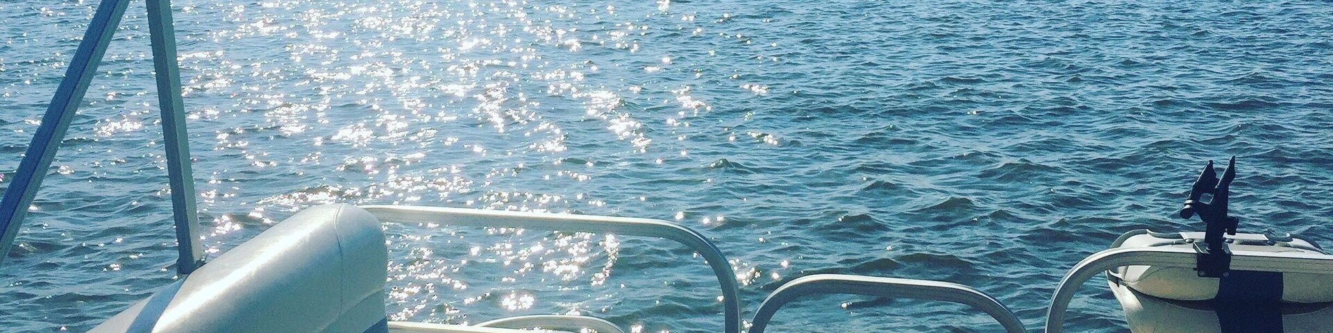 Hanging on our Party Barge