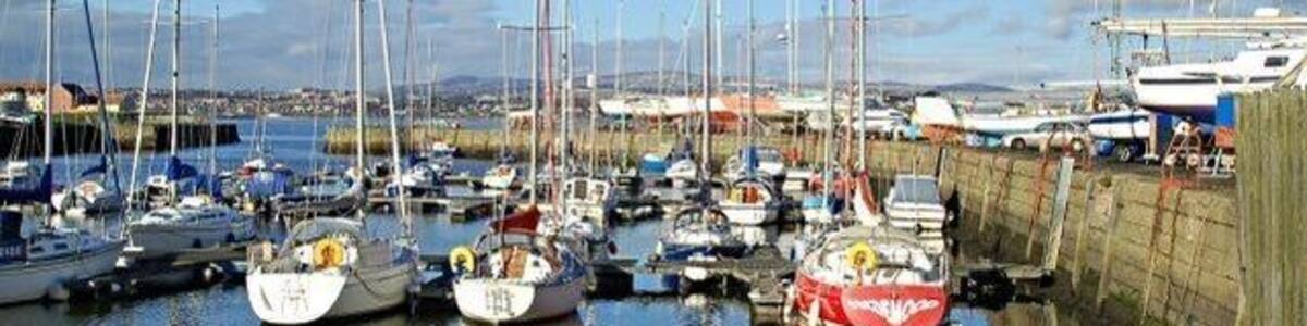 New Harbour Tayport Looking North along the East wall of the harbour.