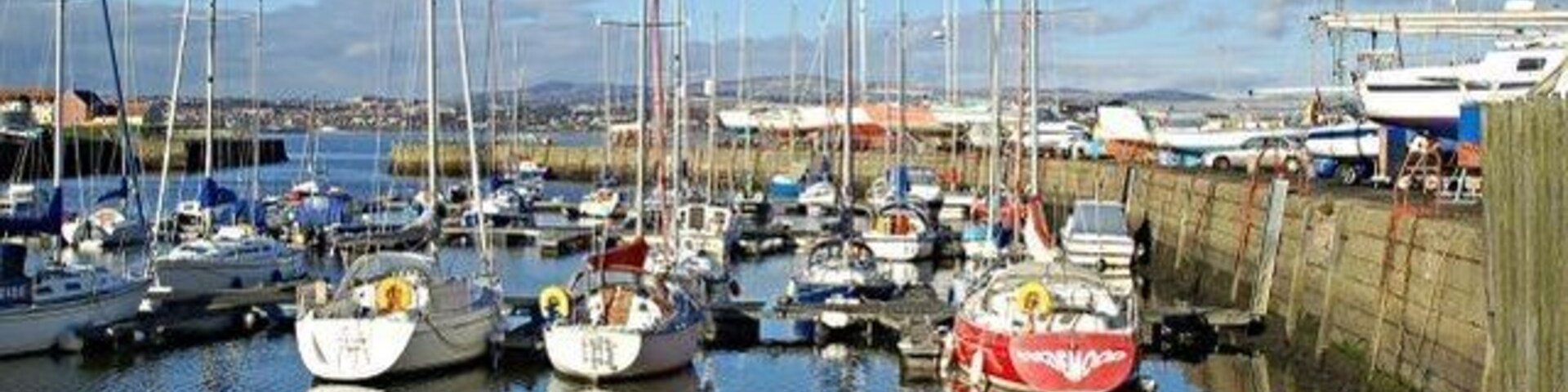 New Harbour Tayport Looking North along the East wall of the harbour.