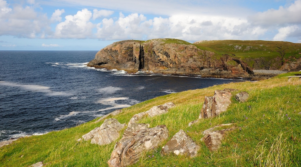 Dramatic seascape and the shores of Lewis and Harris Scottish island in the Outer Hebrides, Scotland, United Kingdom