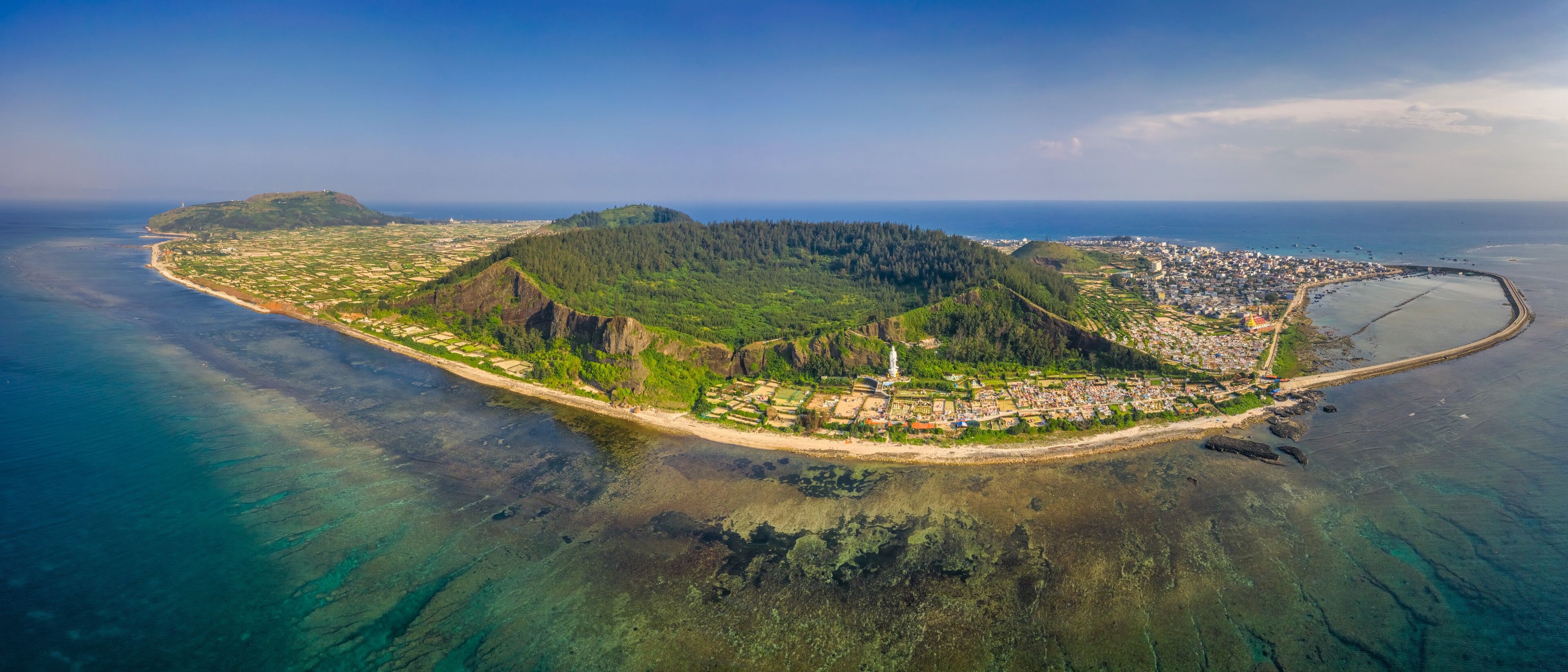 Cu Lao Re or Ly Son island or Volcanic island, Quang Ngai, Vietnam. Gieng Tien mountain