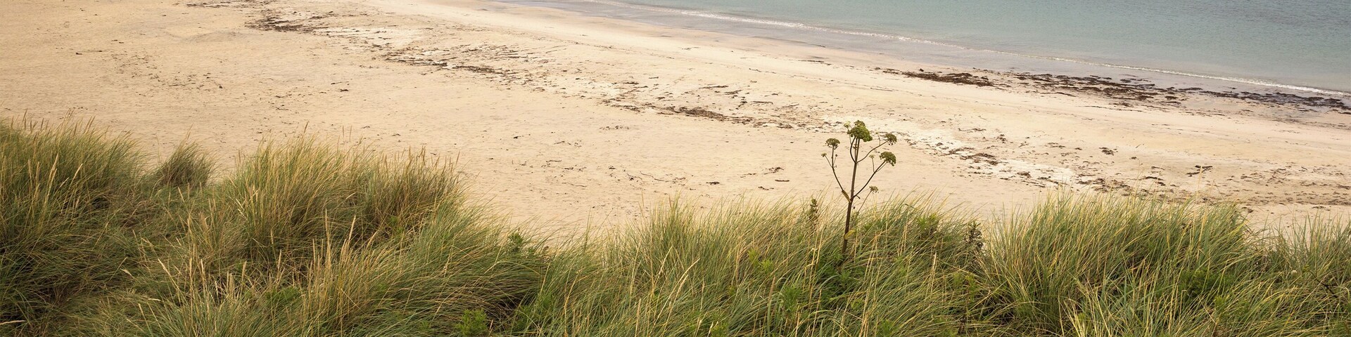 Tombolo linking St Ninian's Isle to the Shetland Mainland