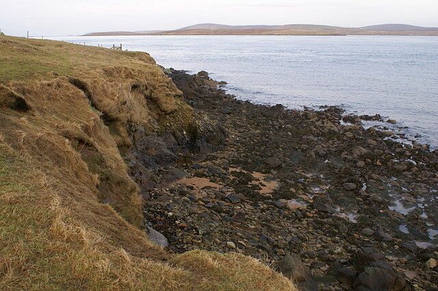 Toft Ness Looking across towards Yell.
