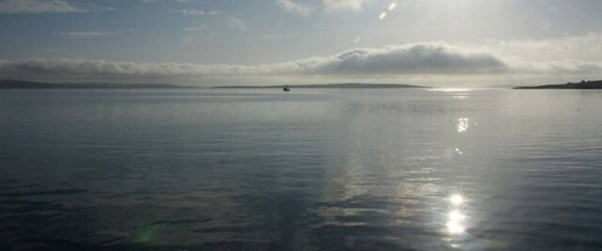 Yell Sound from Toft Glorious sunny April morning.