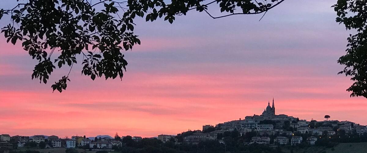 Sunset in the Marche Italy