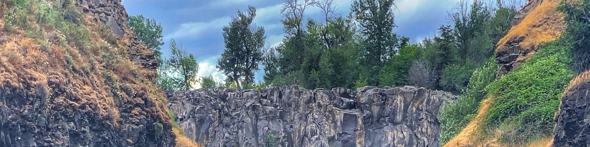 Waterfall flowing into the deschutes river in central Oregon! #oregon #passionpassport #travel #adventure #river #rust #pnw
