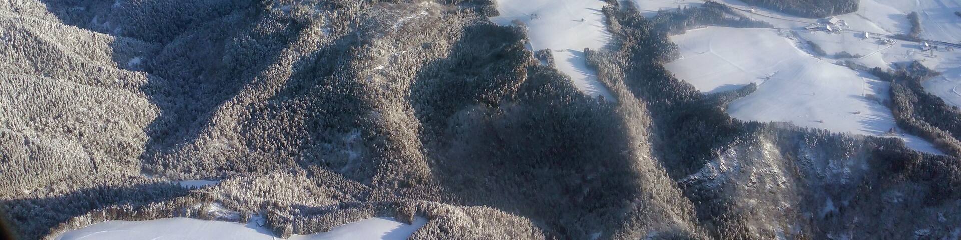 Germany, Baden-WĂŒrttemberg, approach into ZRH across the Southern part of Black Forest