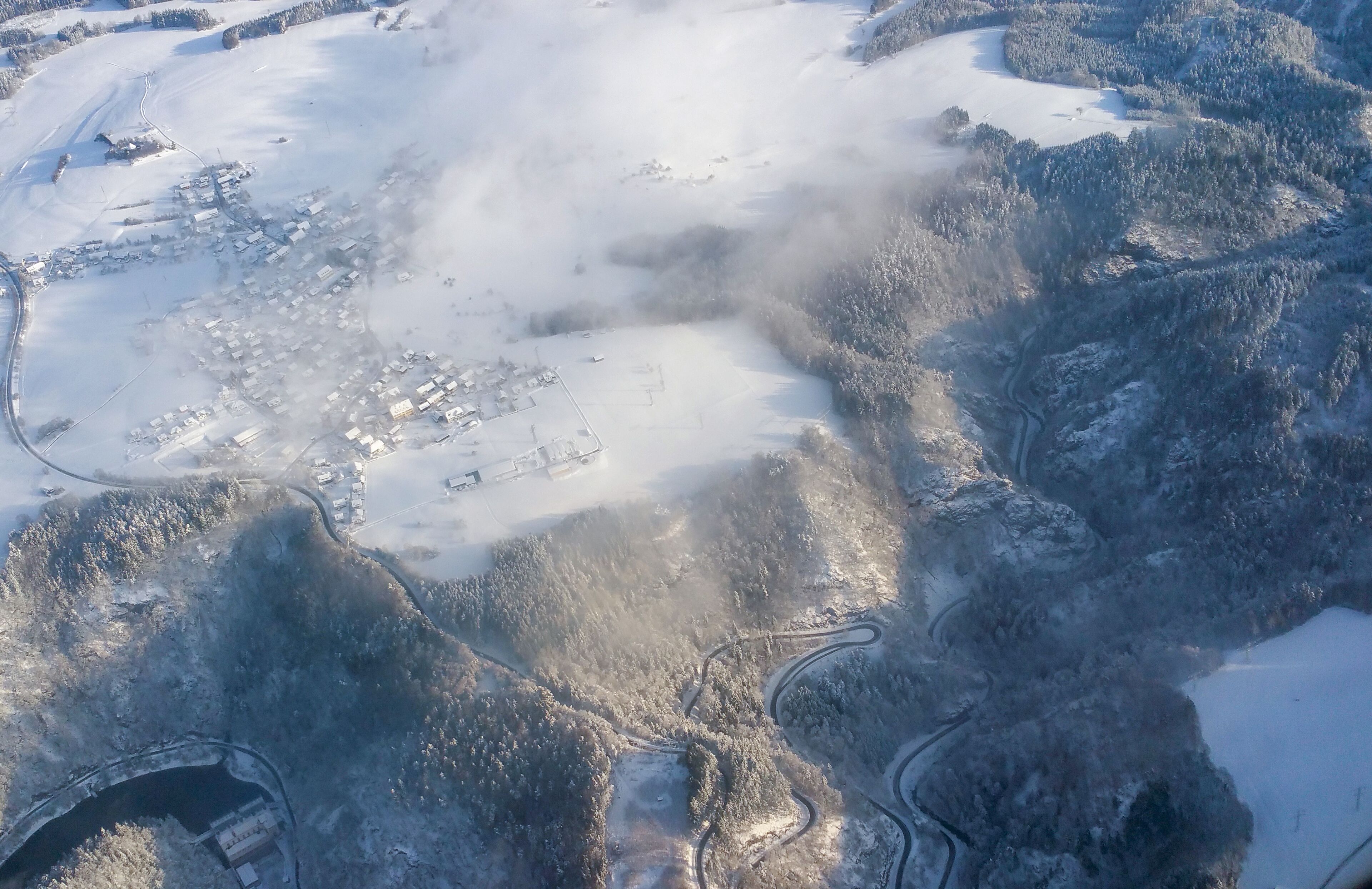 Germany, Baden-Württemberg, approach into ZRH across the Southern part of Black Forest