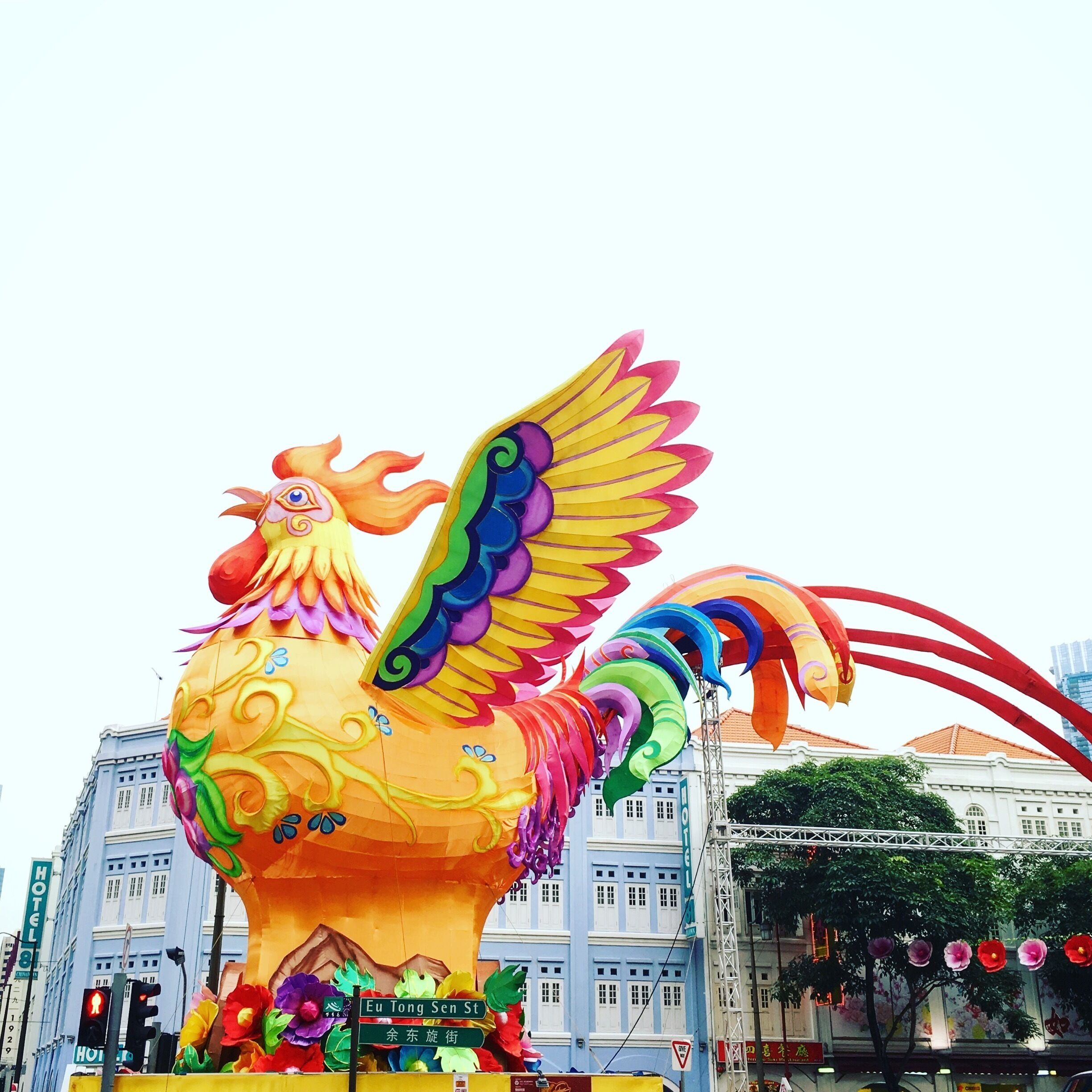 Gong xi fa cai vibe - Chinese New Year decorations are all around #Singapore. 2017 - the year of the rooster. 