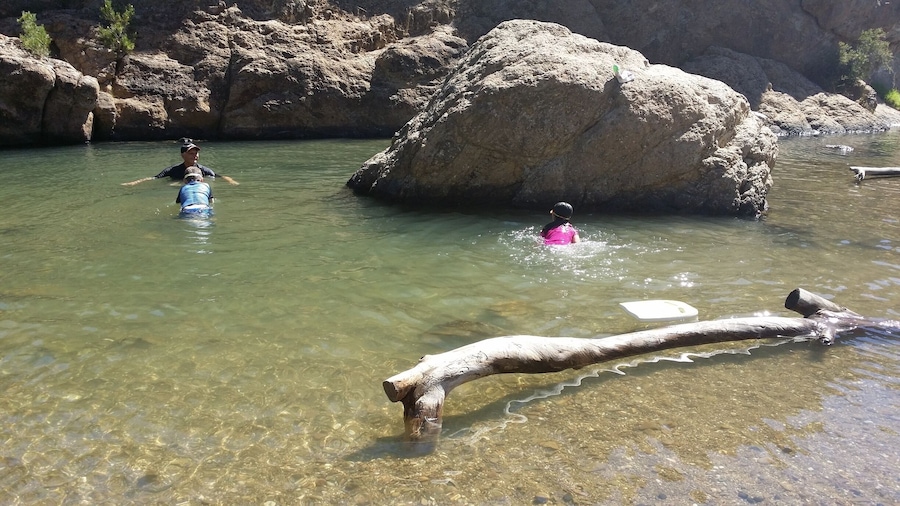 Mackenzies Flat Picnic Ground near Bacchus Marsh boasts a popular water hole as the Lerderderg River dries out in summer.