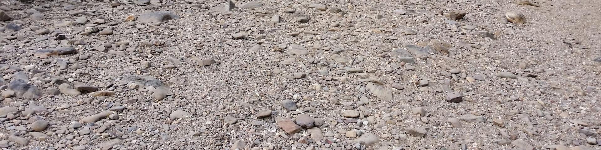 In summer, the fast flowing Lerderderg River often completely dries out.