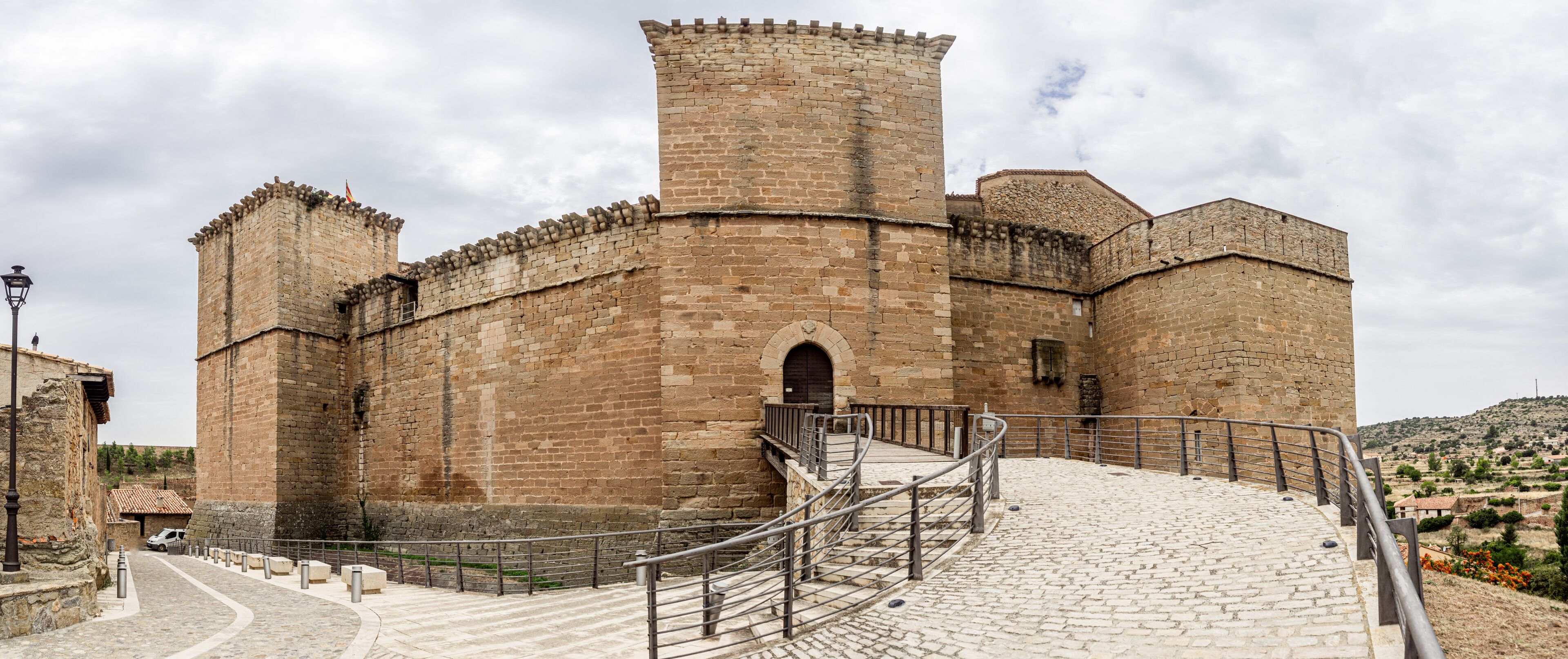 Medieval castle, in the beautiful town of Mora de Rubielos, Aragon, (Spain).
