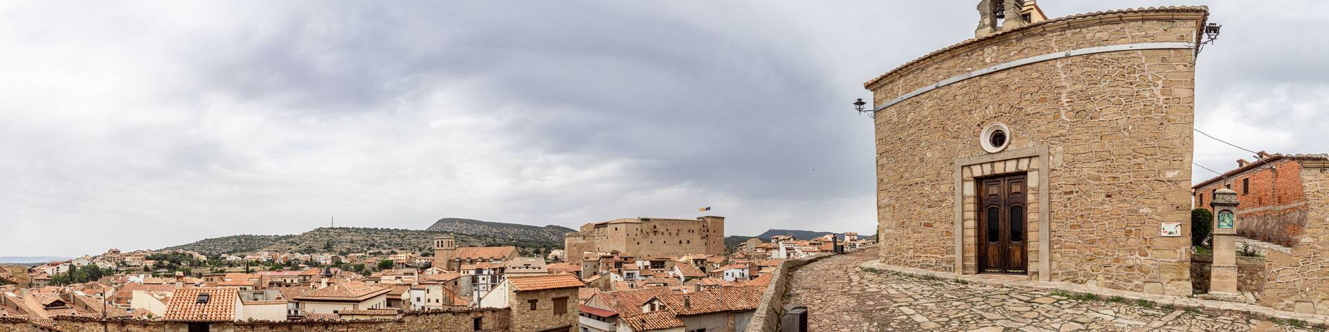 San Antonio hermitage, in the beautiful town of Mora de Rubielos, Aragon, (Spain).
