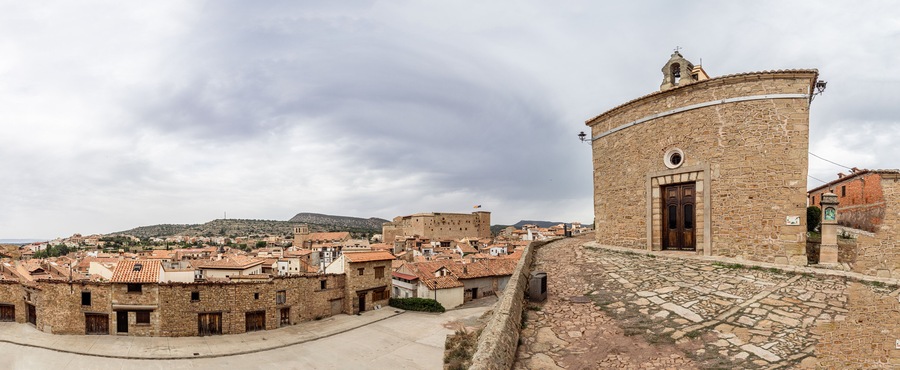 San Antonio hermitage, in the beautiful town of Mora de Rubielos, Aragon, (Spain).