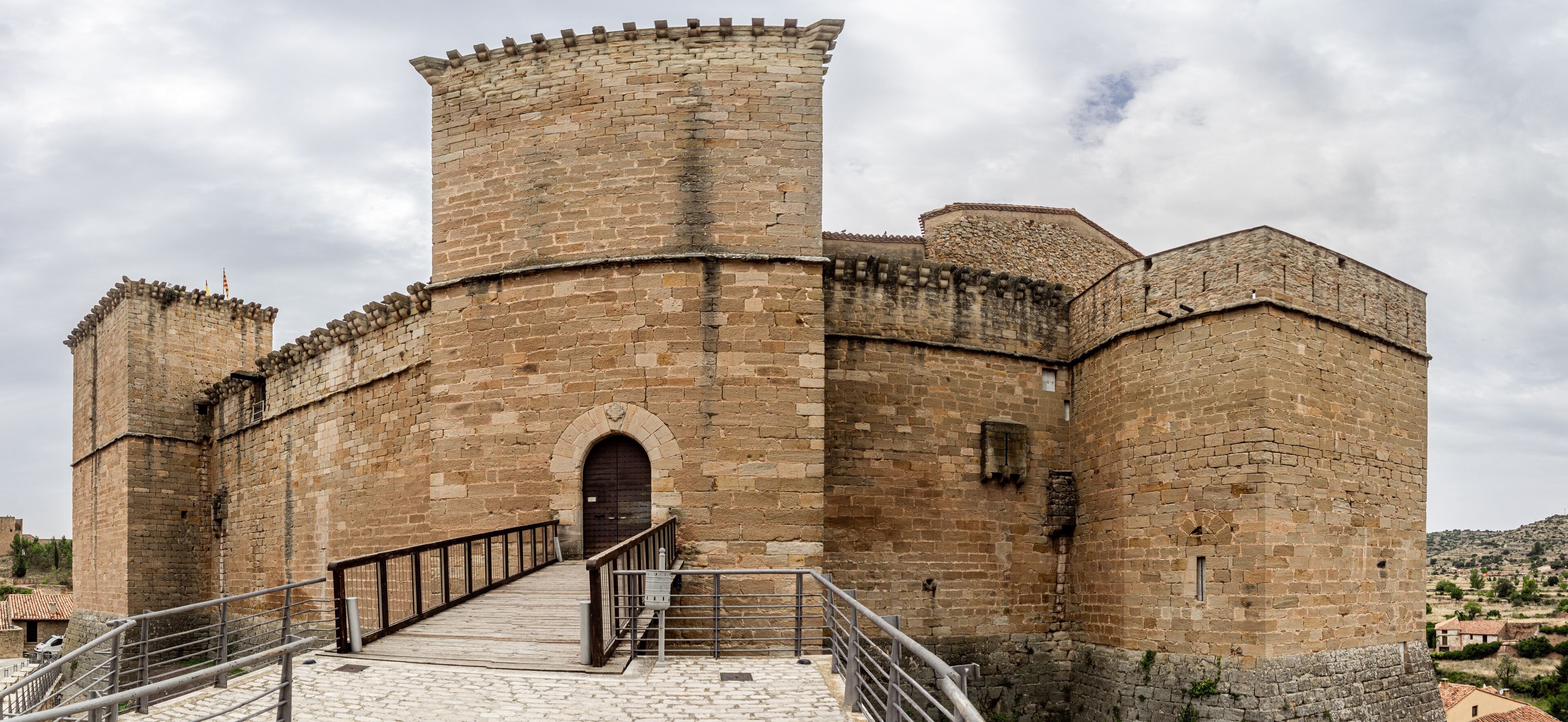Medieval castle, in the beautiful town of Mora de Rubielos, Aragon, (Spain).