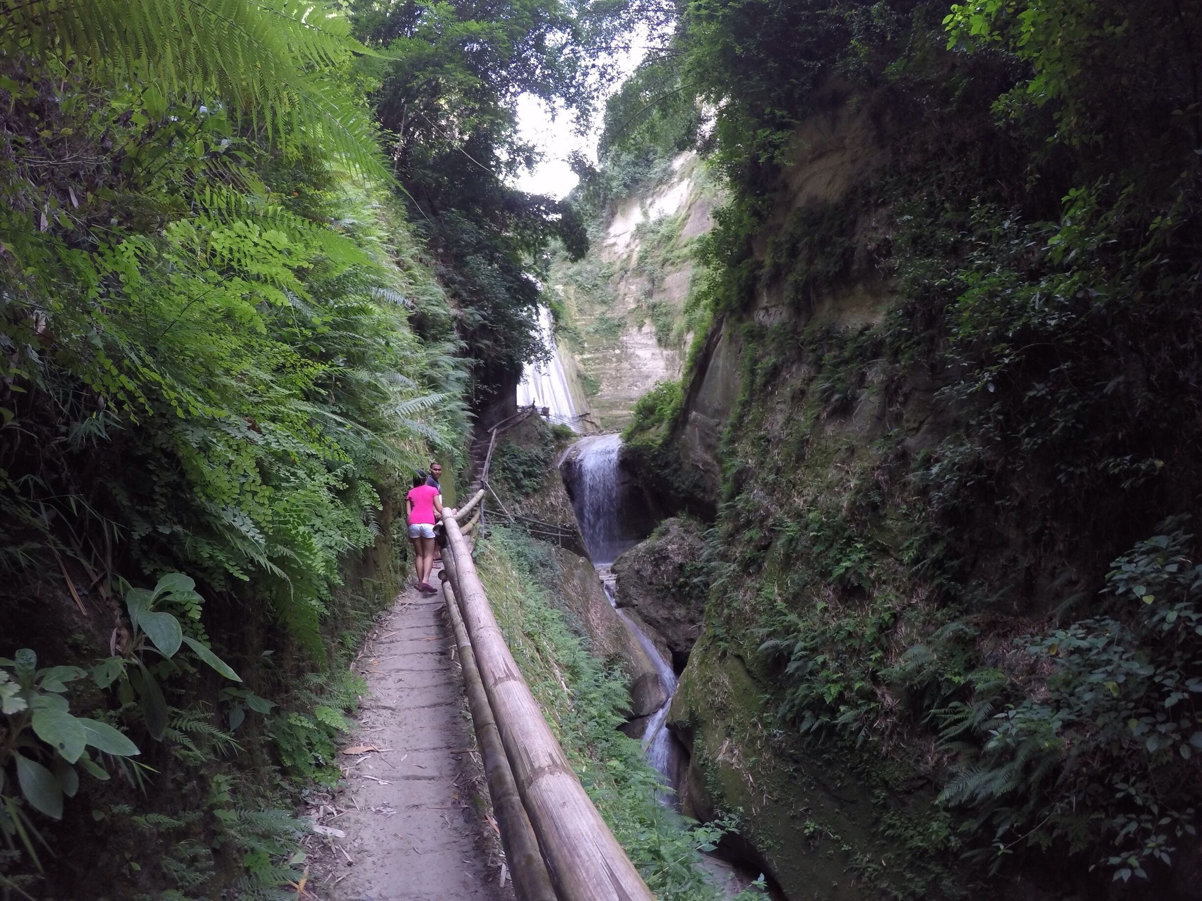 First glimpse of Dau Falls with my guide.
