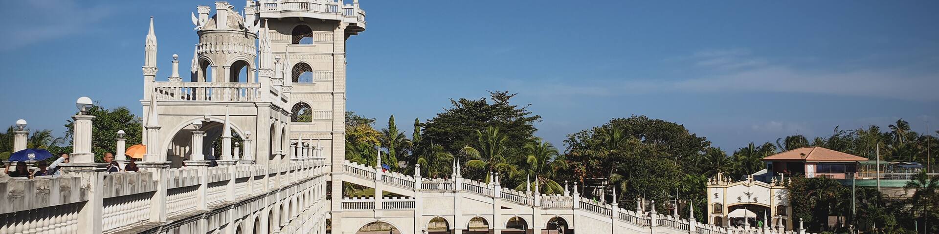 Cebu / Philippines - February 15, 2020: A landscape photo of the famous and miraculous Simala Church in Cebu City.