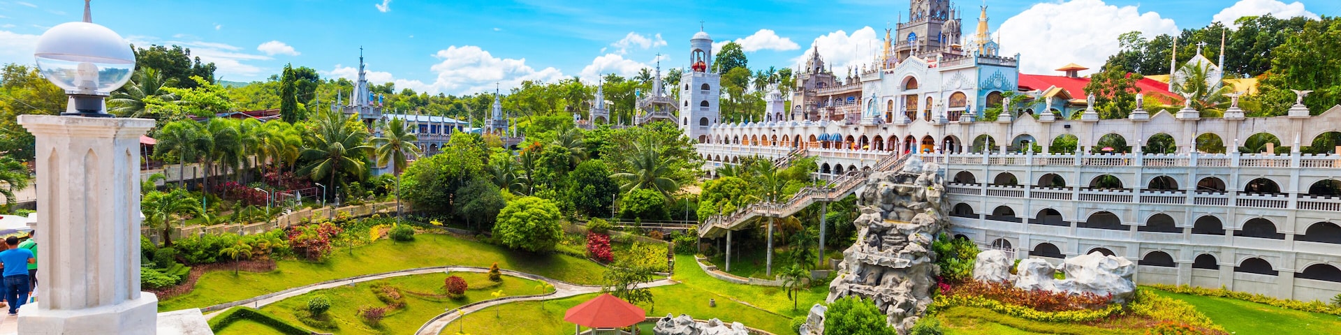 The Catholic Simala Shrine in Sibonga, Cebu, Philippines. Copy space for text.