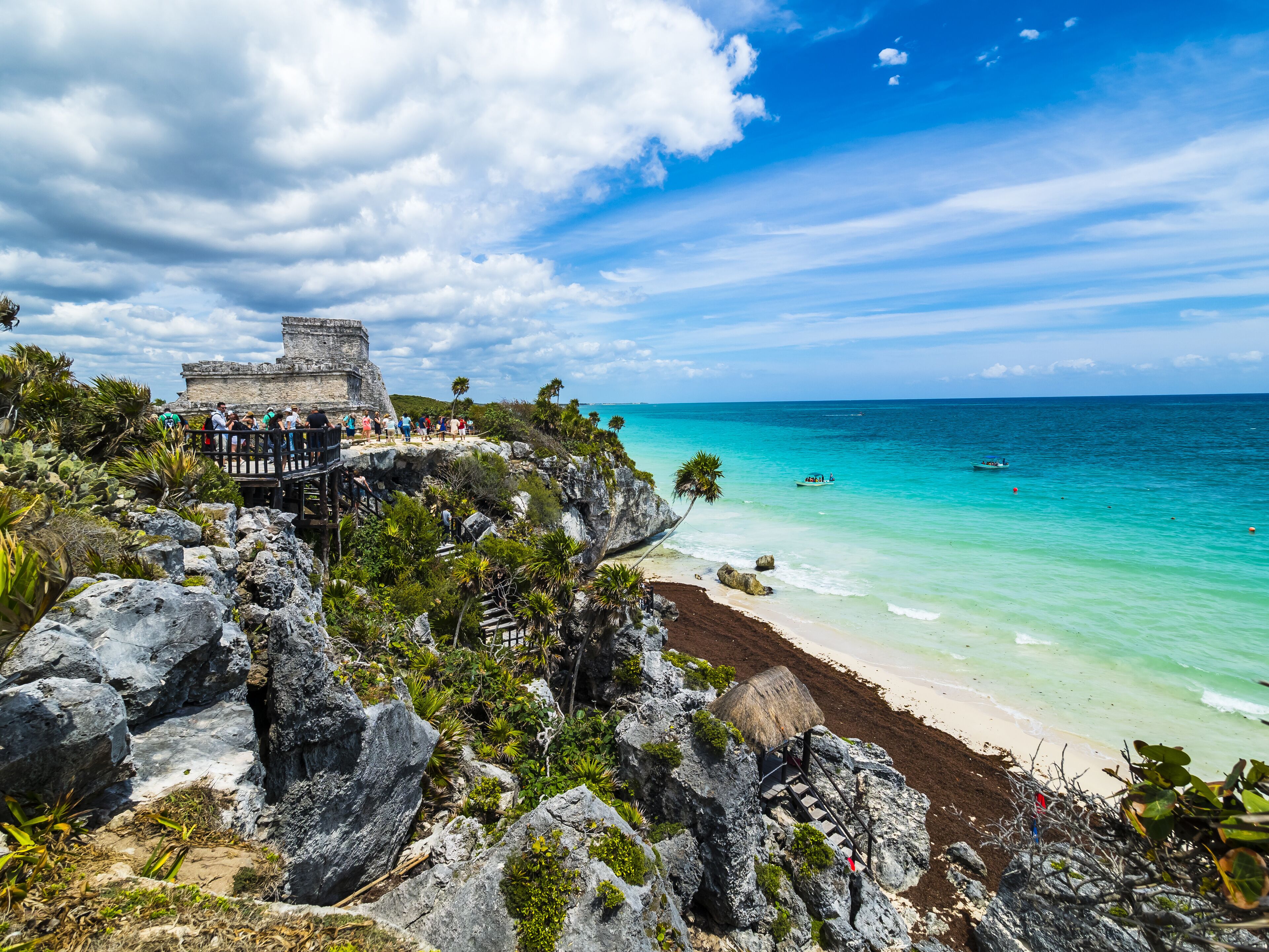 Mayaruinen, Tulum, Quintana Roo, Riviera Maya, Halbinsel Yucatan, Mexico, Mittelamerika