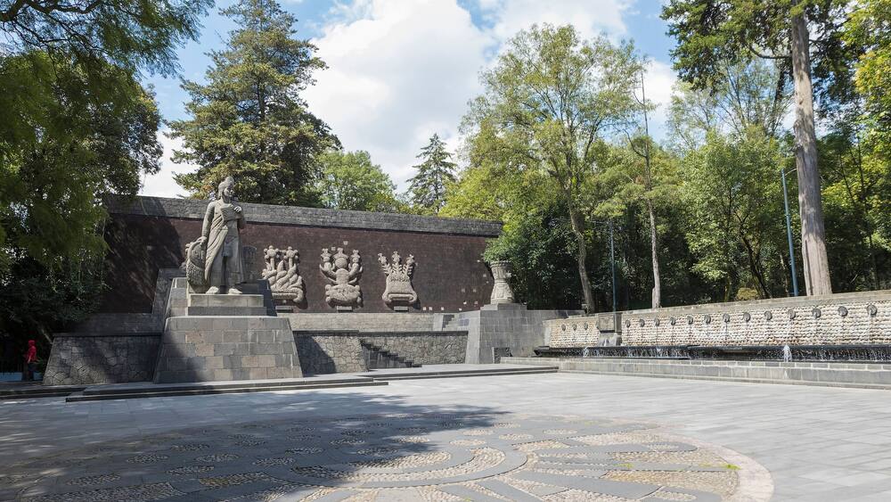 Monumental Fuente de Nezahualcóyotl in Chapultepec Park, Mexico City, Mexico