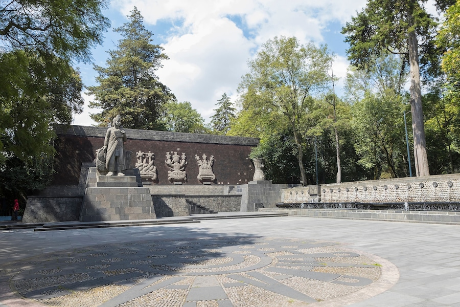 Monumental Fuente de Nezahualcóyotl in Chapultepec Park, Mexico City, Mexico