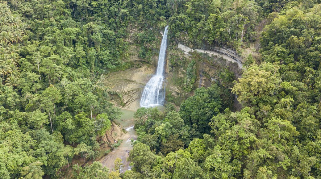 Aerial of Can-Umantad Falls in Candijay, Bohol