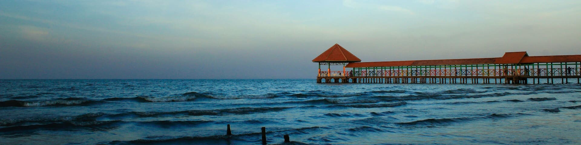 PURIN beach pier Tegal Regency, Indonesia.