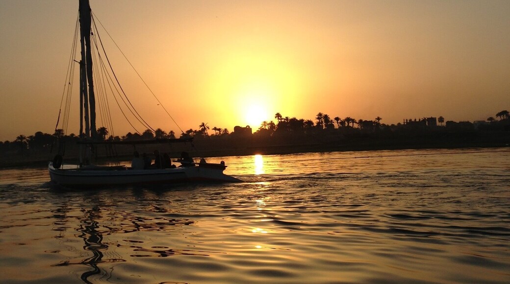 Sunset at the River Nile, Luxor, Egypt
