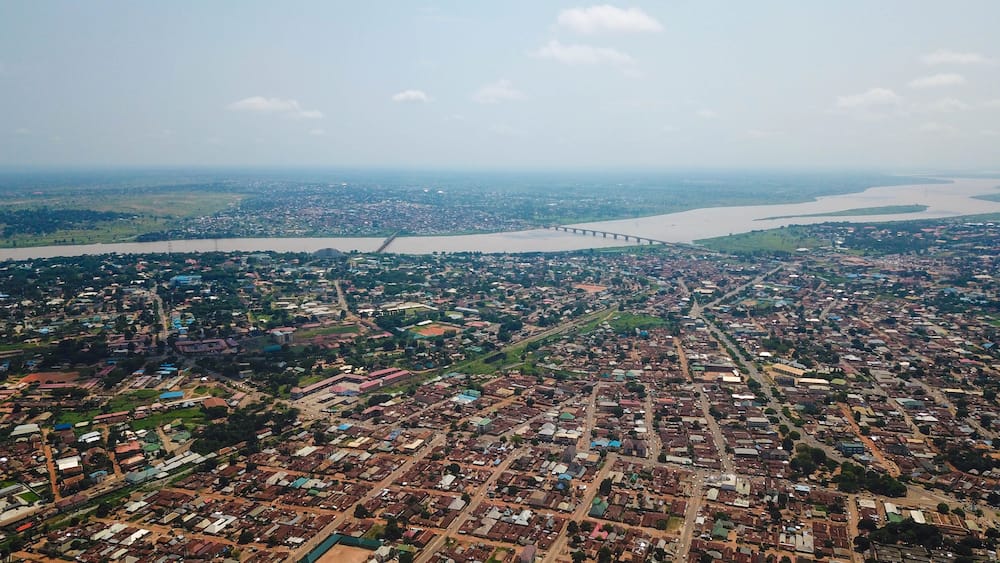 Scenic aerial landscape view of Makurdi city, Benue State Nigeria