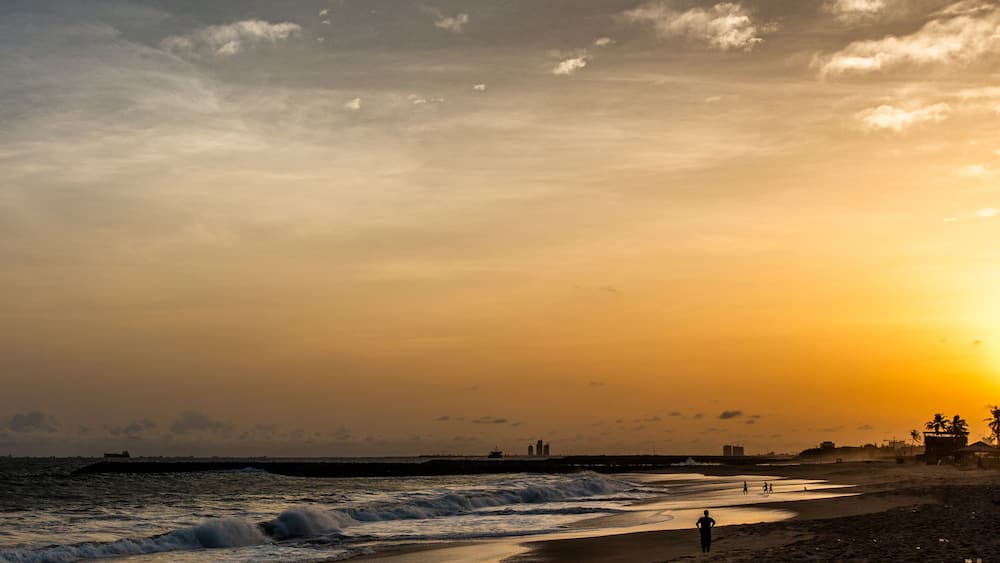 Elegunshi beach in Lagos Nigeria. It is a private beach located at Lekki near Lagos.
