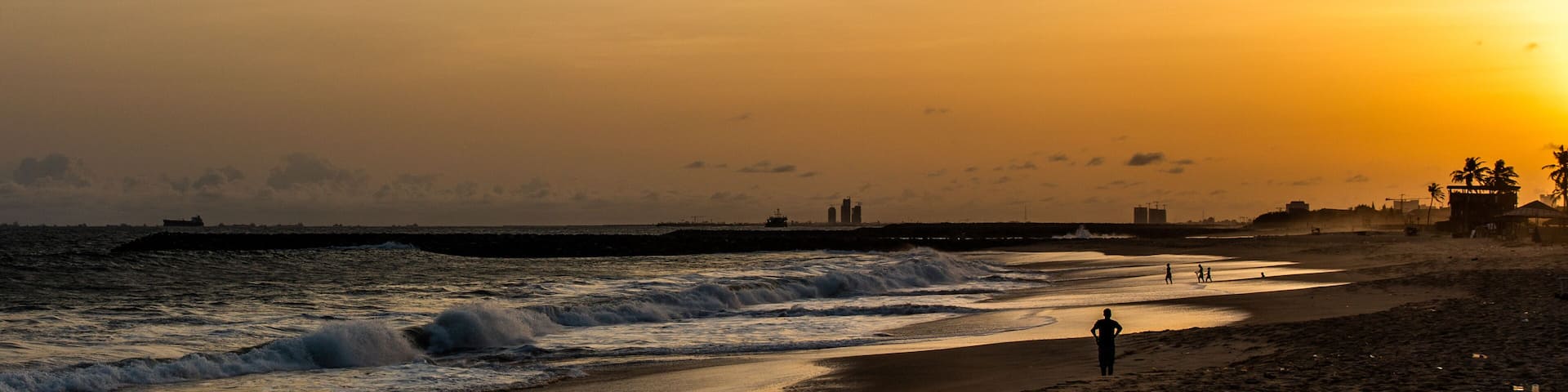 Elegunshi beach in Lagos Nigeria. It is a private beach located at Lekki near Lagos.